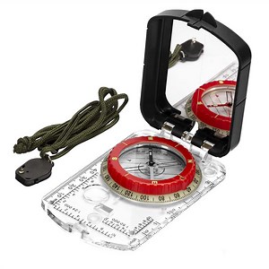 [Hot Item] Adjustable Declination LED Light Sighting Hunting Mirror Orienteering Map Compass