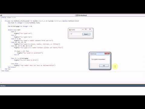 VB.NET: Using Select Case Blocks