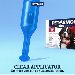 PetArmor® Plus Flea & Tick Topical clear applicator lets you know how much you've used. No more guessing or wasted solution. | PetArmor