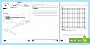 Paper Plane Flying Maths Investigation