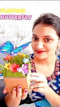 Flapping butterfly 🦋✨ with paper 🗞️ ‪@easycraftwithriana‬ #diy #butterfly #paper #papercraft