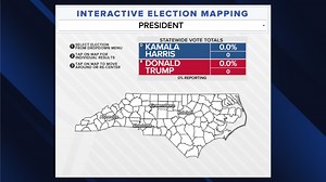 Election Map: County-by-county results in North Carolina