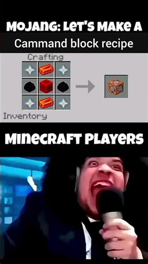 Minecraft command block recipe 🤔... #minecraft #minecraftshorts