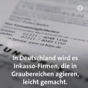 Für die Inkasso-Industrie sind die Schulden vieler Deutscher ein extrem lukratives Geschäft. Die Story im Ersten: www.DasErste.de/-milliardengeschaeft-inkasso-100 | ARD Mediathek