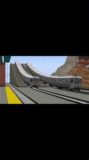 Minecraft Transit Railway - R68 D trains bypassing at high speed #minecraft #minecrafttransitrailway