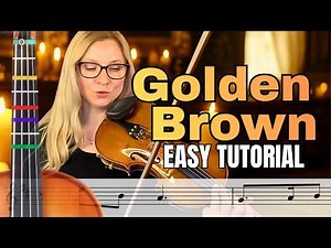 Golden Brown EASY Tutorial #violintutorial #violintab #learnviolin
