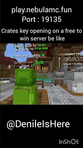 Opening Crate Keys Until I Get SOMETHING RARE on play.nebulamc.fun#short#minecraftserver#sharpness#i