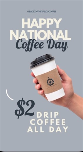 Everyday is a good day for coffee, but today is special so we have $2 drip coffee just for you! SEE YOU TODAY! Back of the Yards Coffeehouse -1621 W 47th St. #nationalcoffeeday #backoftheyardscoffee #chicagocoffee