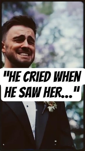 He cried the moment he saw his bride. #shorts