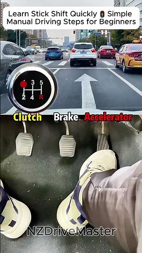 🚗 Learn Stick Shift Quickly 🚦 Simple Manual Driving Steps for Beginners #drivingwrittentestdmv #tips