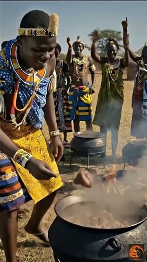 Zulu Tribe Feast: Butchering WHOLE Cow for Village Celebration 🐄 #africa #primitivecooking #food