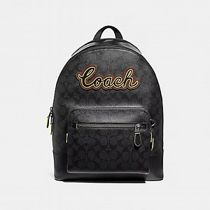Coach WEST BACKPACK IN SIGNATURE CANVAS WITH COACH SCRIPT