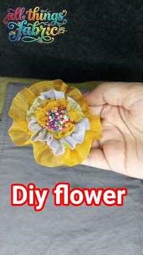 DIY Aesthetic Fabric Flower 🌸 | ASMR Sewing Machine Sounds #shorts #diy #allthingsfabric #handmade