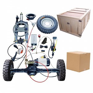 [Hot Item] 3 Ton Electric Vehicle Transaxle Conversion Kit 4000W DC Brushless Motor Oil Brake Drive Rear Axle Front Fork Shock Absorbing Assembly