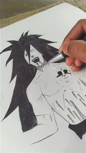drawing madara #madaraedit #animeart #shorts