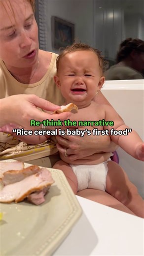 👏Let’s Rethink the narrative! Rice cereal isn’t the best first food for baby! If we zoom out and think this through an ancestral context, any grains harvested would have been “properly prepared.” The process of preparing a food to remove the parts we can’t digest (such anti-nutrients present in grains), and steps to multiply its digestibility would have been a crucial step before serving to anyone, especially a baby! Our ancestors knew the importance of nutrient-rich, easily digested food for b