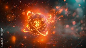 Abstract energy orb. Energy in motion within a sphere object. exploding, surging power flexing and bursting with energy. Power ball container or storing energy.3D render, Magic fantasy glowing energy