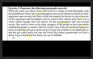 Exercise 3. Punctuate the following paragraph correctly.When t... | Filo