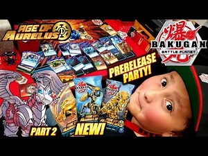 OPENING NEW BAKUGAN CARDS! PRERELEASE PARTY AT PSYCHO TURTLE! BAKUGAN BATTLE PLANET AGE OF AURELUS!
