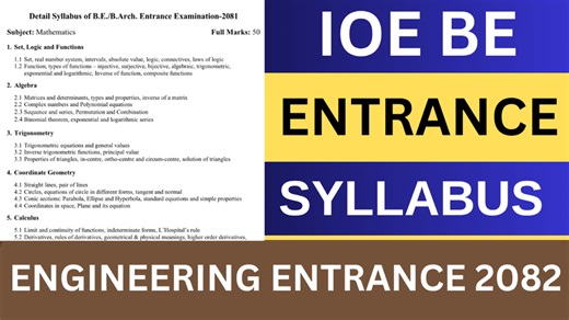 1.3K views · 13 reactions | IOE Entrance Syllabus 2082 | BE Entrance Exam Syllabus 2082 | Engineering Entrance Exam New Syllabus | Gyan Mark | Facebook