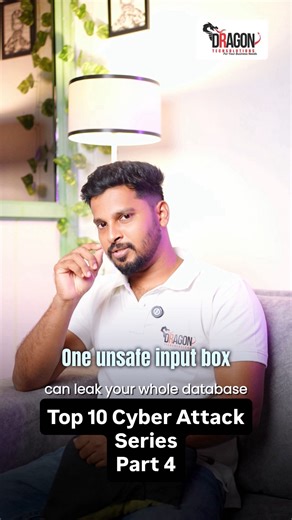 Udhay on Instagram: "💻 Top 10 Cyber Attack Series – Part 4: SQL Injection Ever filled a form on a website? That small input box could be a hacker’s secret weapon! 😱 Through SQL Injection, attackers insert malicious code into a database query to steal or delete critical data. 🧠💾 From login credentials to financial records — everything is at risk if your database isn’t secured. Prevent it with input validation, firewalls, and regular vulnerability testing. 🛡