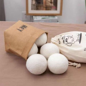 [Hot Item] 1/2PCS 6cm Laundry Clean Ball Reusable Natural Organic Laundry Fabric Softener Ball Wool Dryer Balls