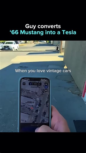 AI. Tech. The next evolution. | A 1966 Mustang has been retrofitted with Tesla’s Autopilot system. The project blends mid-20th-century automotive design with 21st-century... | Instagram