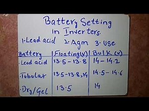 How to select correct battery setting and bulk and floating voltages in hybrid system.