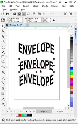CorelDRAW Tutorial for Beginners - Using Envelope Tool #art #textefiting