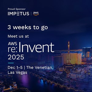 The countdown to #AWS re:Invent 2025 is on! Join Impetus at booth #1553 to learn how our cutting-edge cloud, data, and GenAI/BI solutions empower ‘Intelligent Enterprises’ to innovate at scale, modernize, and drive transformative business growth. ✅ Book a meeting: https://lnkd.in/dF8dsuYx #cloudmigration #dataestatemodernization #cloudautomation #dataandanalytics #artificialintelligence #GenAI #GenBI #costmanagement #awsreinvent2025 | Impetus | Facebook