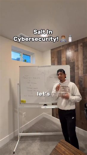 Nav on Instagram: "This is what salt means in cybersecurity! It’s a great way to protect your data and ensure that each hash is unique. #cybersecurity #cybersecurityanalyst #cybersecuritygrc #tech #career"