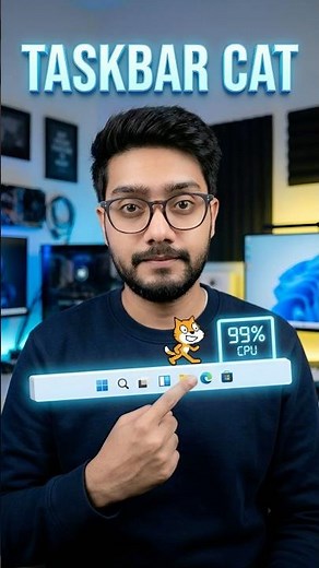 Cat on Windows Taskbar 🐈
