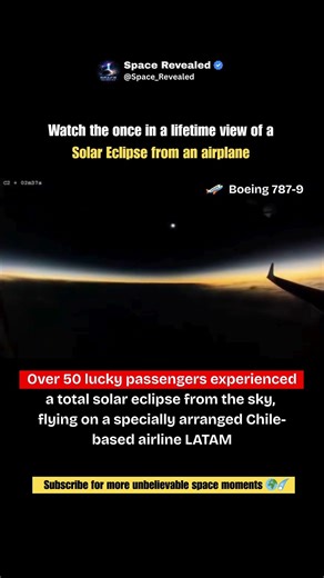 Total Solar Eclipse from an Airplane Once-in-a-Lifetime Sky View #short #viral #trending #viralvideo