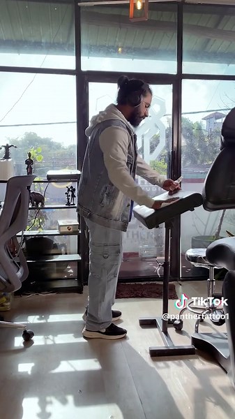 Panther Tattoo Art by Sanju Rajapaksha in Sri Lanka