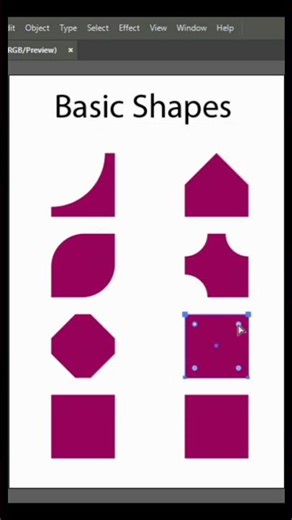 Basic shapes in Adobe illustrator #december2025 #1millionviews #1ksubscribers