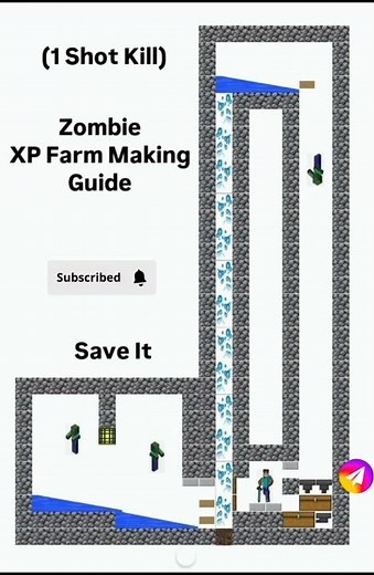 Minecraft idea | Minecraft Zombie XP farm Making in 2 second and easy #minecraft #minecraftfarm