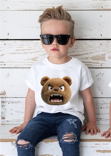 Teddy Bear SVG PNG, Cute Bear Face SVG for Cricut, Cartoon Bear Shirt Design, Kids T-shirt Cut File - Etsy