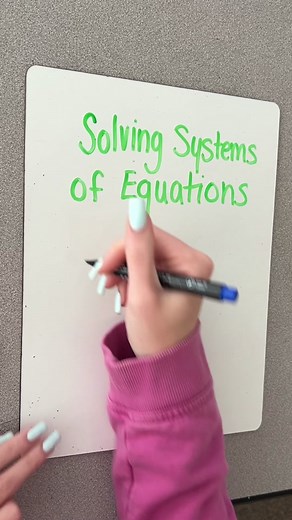 Solving Systems of Equations by Substitution! #math #mathematics #mathteacher #fyp #middleschoolmath #algebra1 #algebra #mathtutor #stem #fypage #8thgrademath #systems #systemsofequations #substitutionmethod #solvingequations