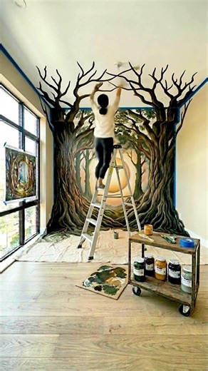 POV: your blank wall becomes a portal to an enchanted forest 🌿