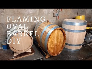 Flamed oval whiskey barrel from an old log | DIY | How to make a wooden barrel with your own hands