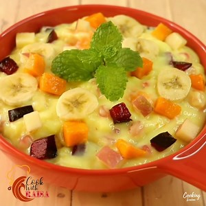 Perfect Thick & Creamy Fruit Custard Recipe | Eggless Mixed Fruit Custard | Eid Special Dessert Recipe YouTube: https://youtu.be/74KzAcYvR4w | Cooking Fusion