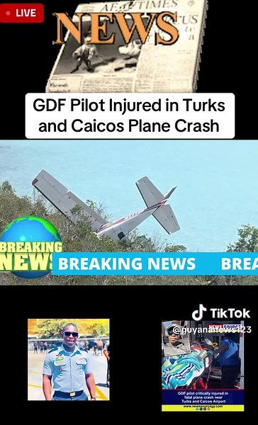 GDF Pilot Injured in Plane Crash in Turks and Caicos