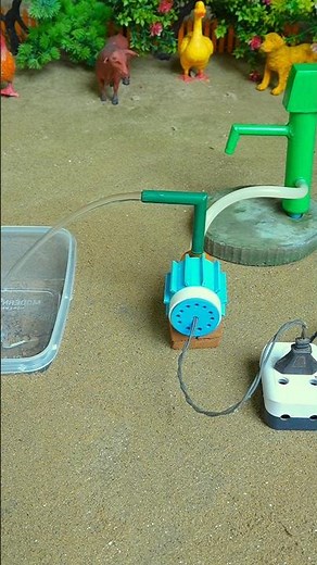 Mini hand pump project water with supply motor drinks horse duck for farm #waterpump #shorts #692