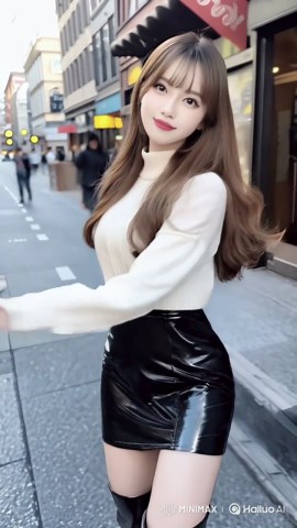 レザーコーデで輝くダンシングレザー美女