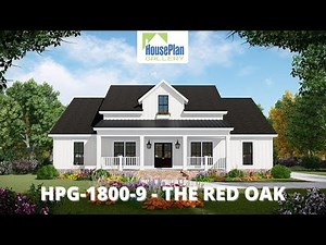 HPG-1800-9 - The Red Oak - 3 Bed/2 Bath House Plan by House Plan Gallery