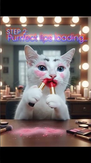 Cat’s First Makeup Tutorial! | From Fluffy to Fabulous! 😻✨