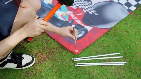 Nuenen 60 Pcs Metal Heavy Duty Stakes Landscape Anchoring Spikes Garden Edging Spikes for Artificial Turf Stakes, Paver Edging, Weed Barrier, Timber, Carpentry, Tent, Camping(12 Inch,Silver)