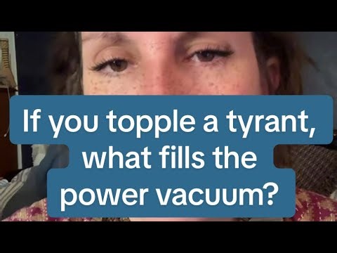 If you topple a tyrant, what comes after? How do we end this w/ a democracy and not another tyrant?