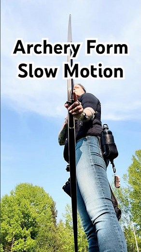 Archery Form from below | Slow motion close-up