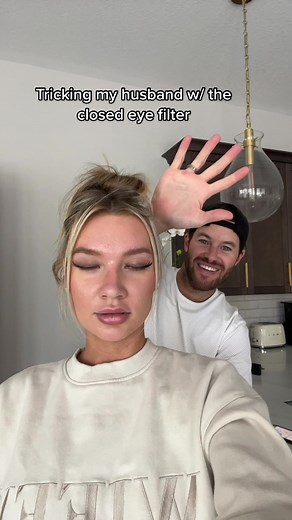 Tricking My Husband with the Closed Eye Filter